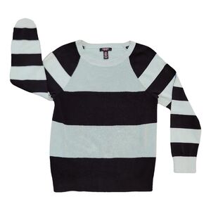 CHAPS Light Blue & Navy 100% Cotton Knitwear Sweater